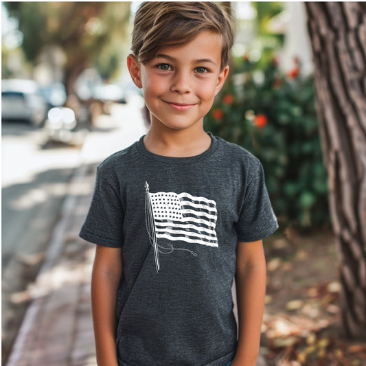 Patriotic American Flag Youth Tee