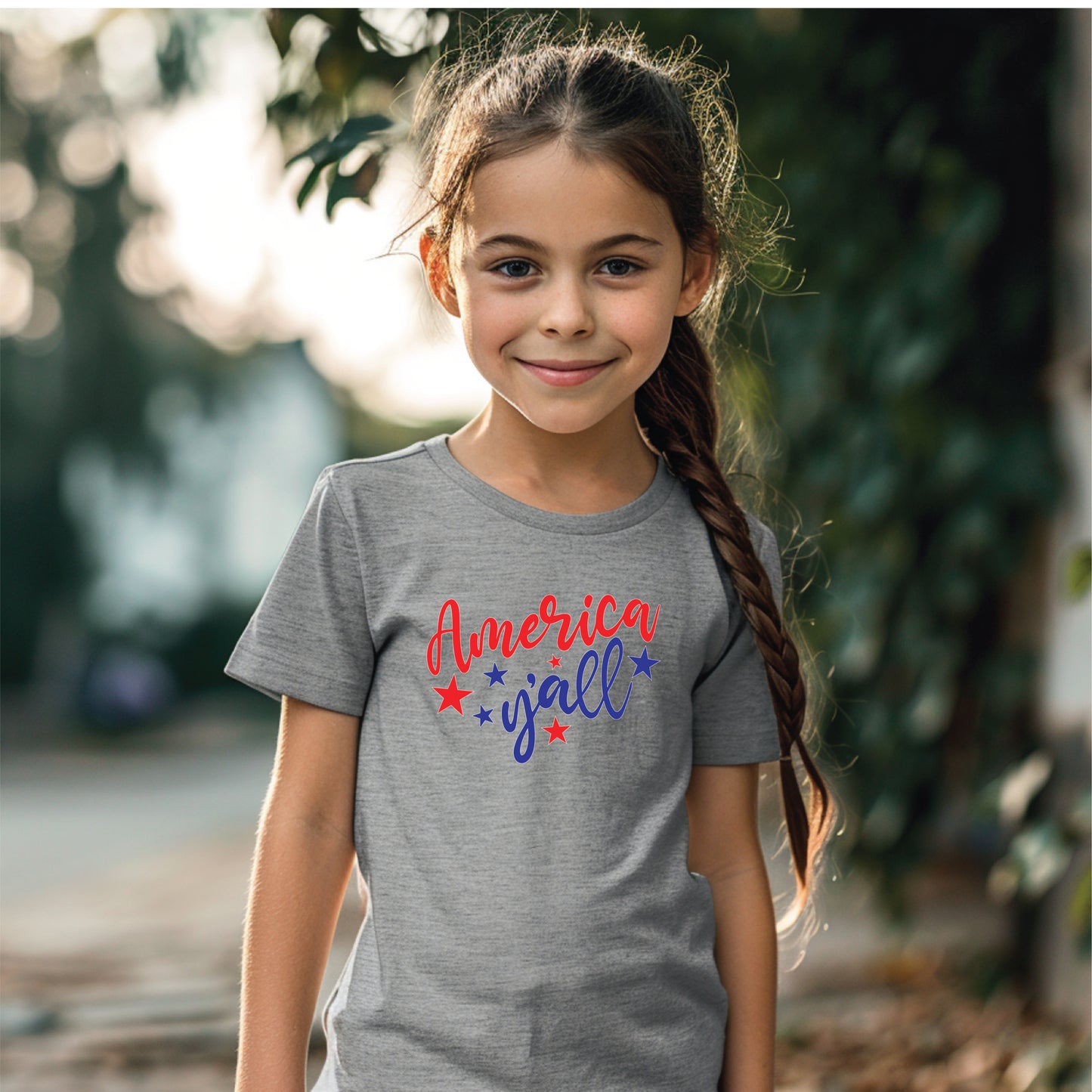 Patriotic America Y'all Youth Tee