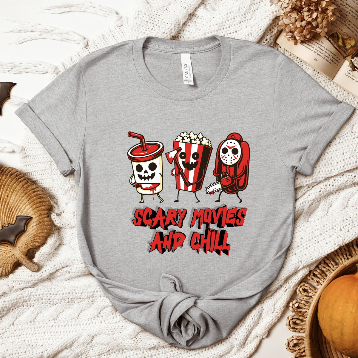 Halloween Scary Movie and Chill Adult/Youth Light Weight Shirt