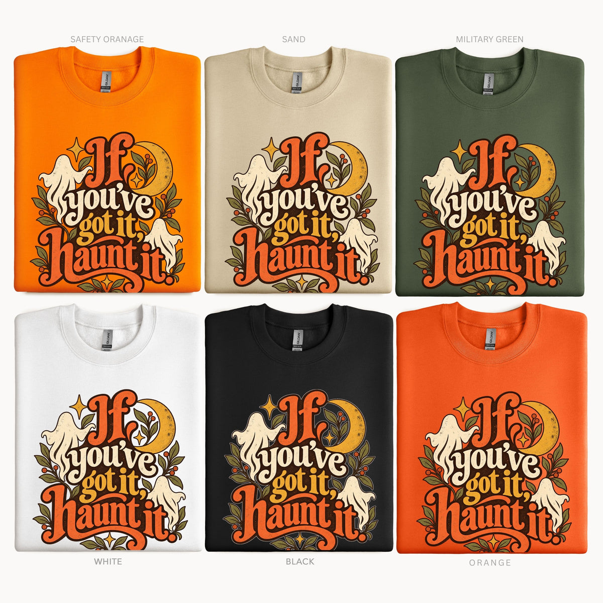 Halloween If you got it Haunt it Boho Pullover Sweatshirt