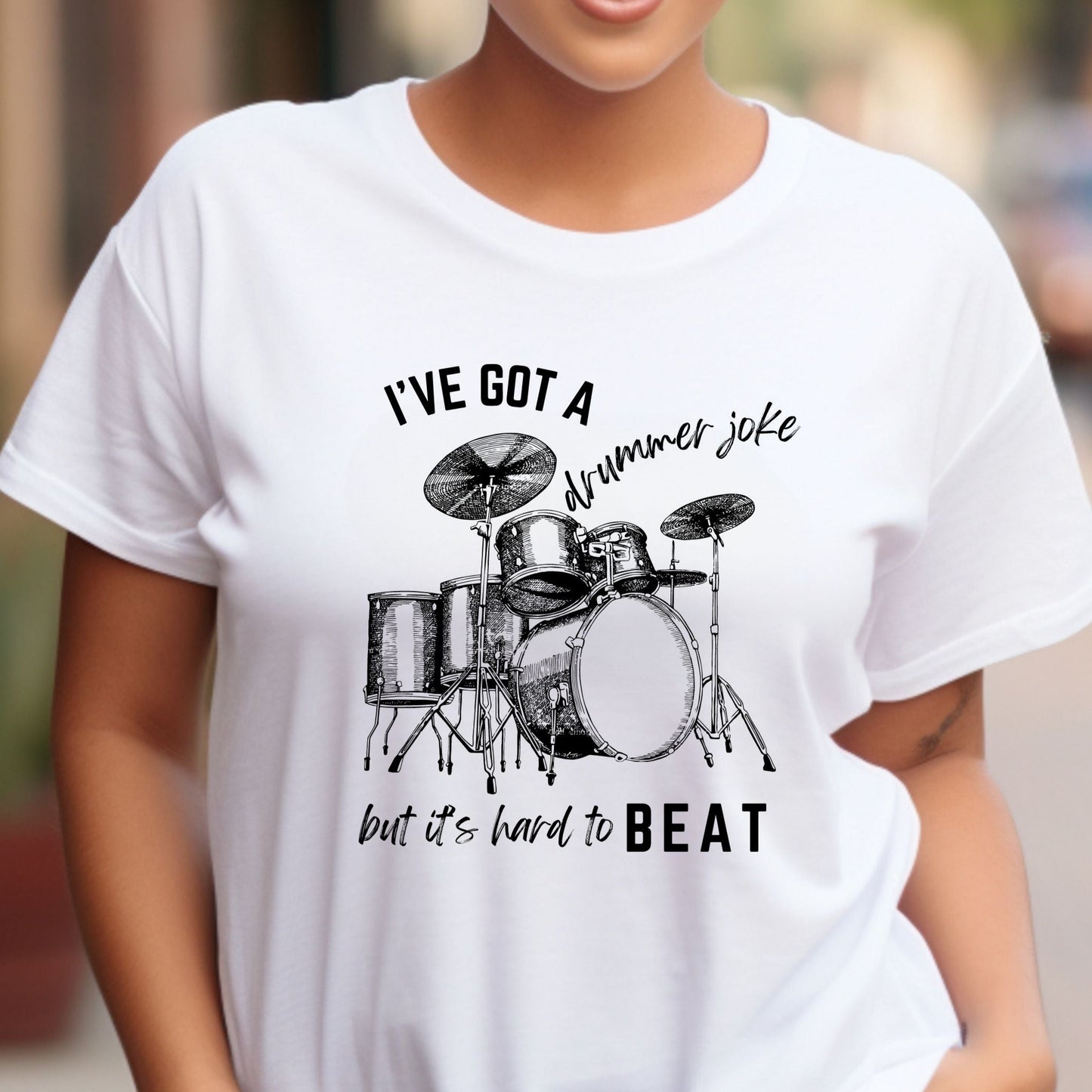 Music Joke Drummer Tee Light Colors