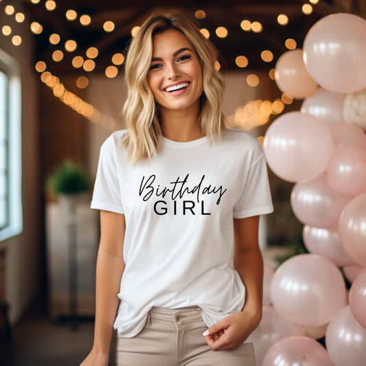 Women's Birthday Girl Midweight  Tee