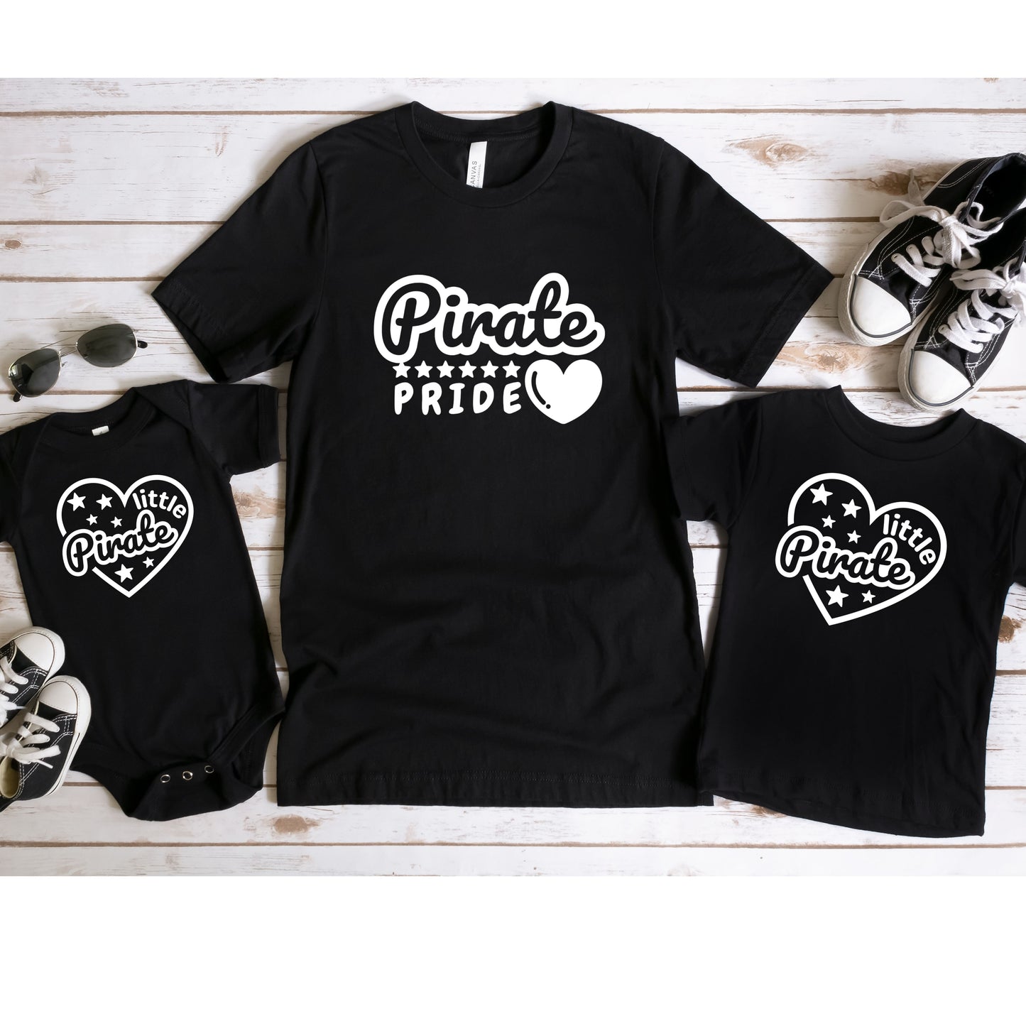 Team School Pride Pirate Heart Tee