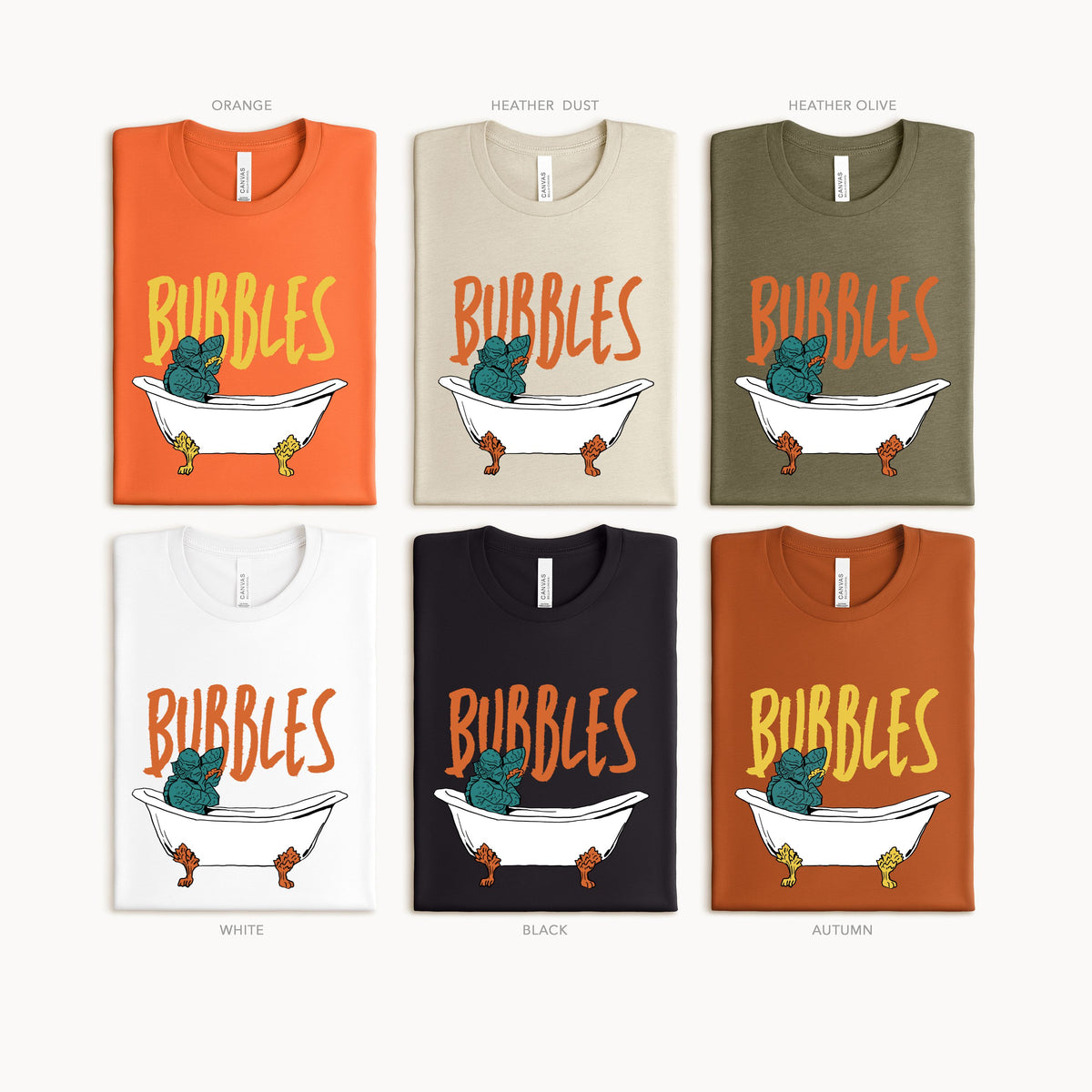 Halloween Monster Bubble Bath Adult/Youth Light Weight Shirt
