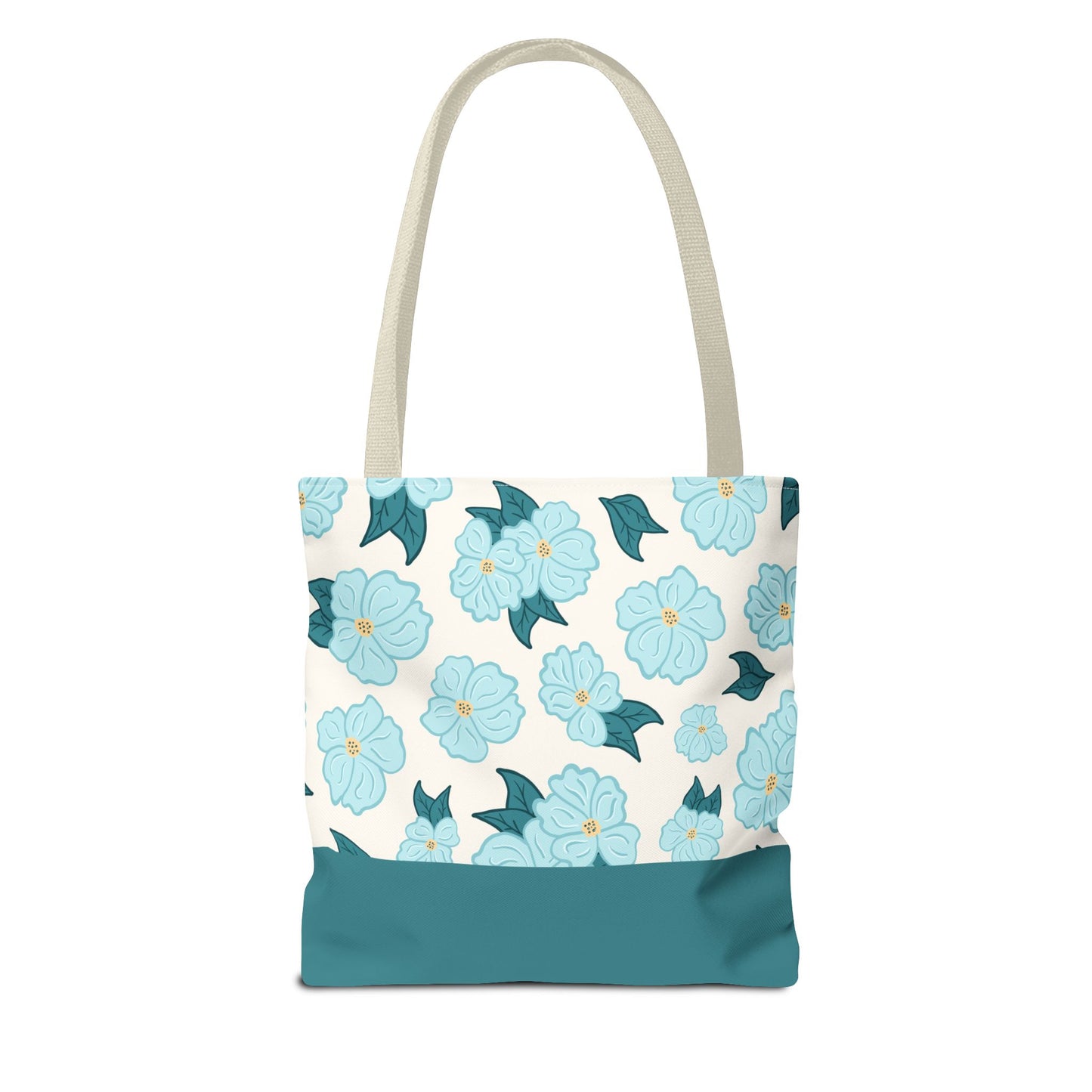 Faith Floral  Retro Tote Bag — “I Believe in Christ” LDS CHurch Scripture Tote