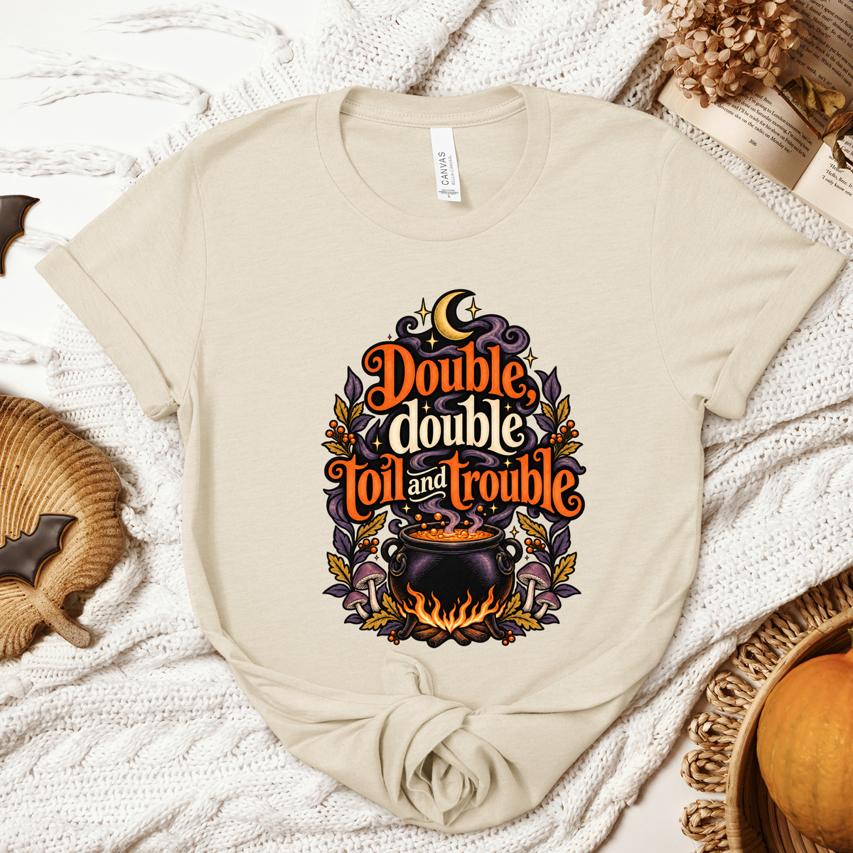Halloween Double Double Toil and Trouble Adult/Youth Light Weight Shirt