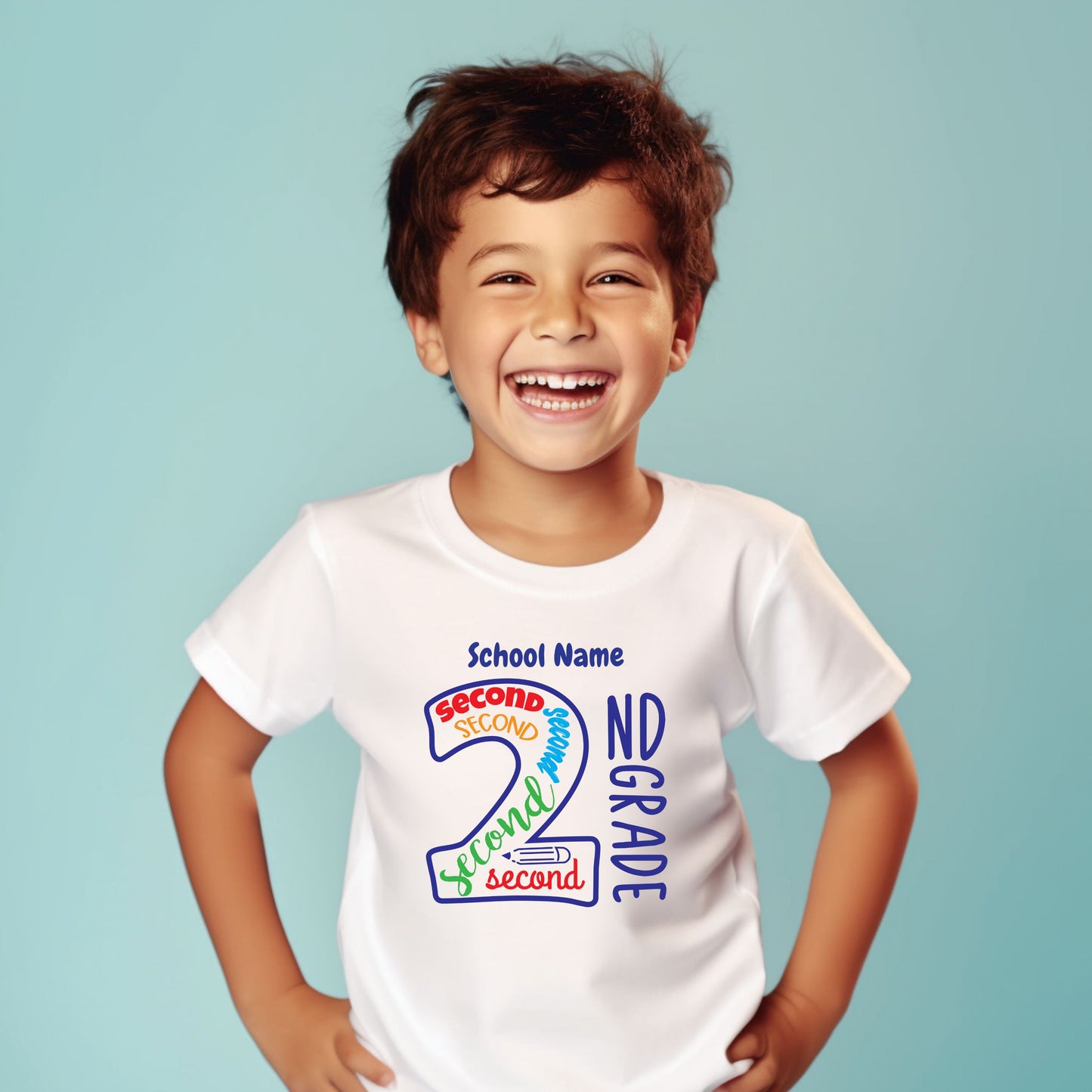 Number Word Cloud Customizable Grade Short Sleeve Youth and Adult Tee