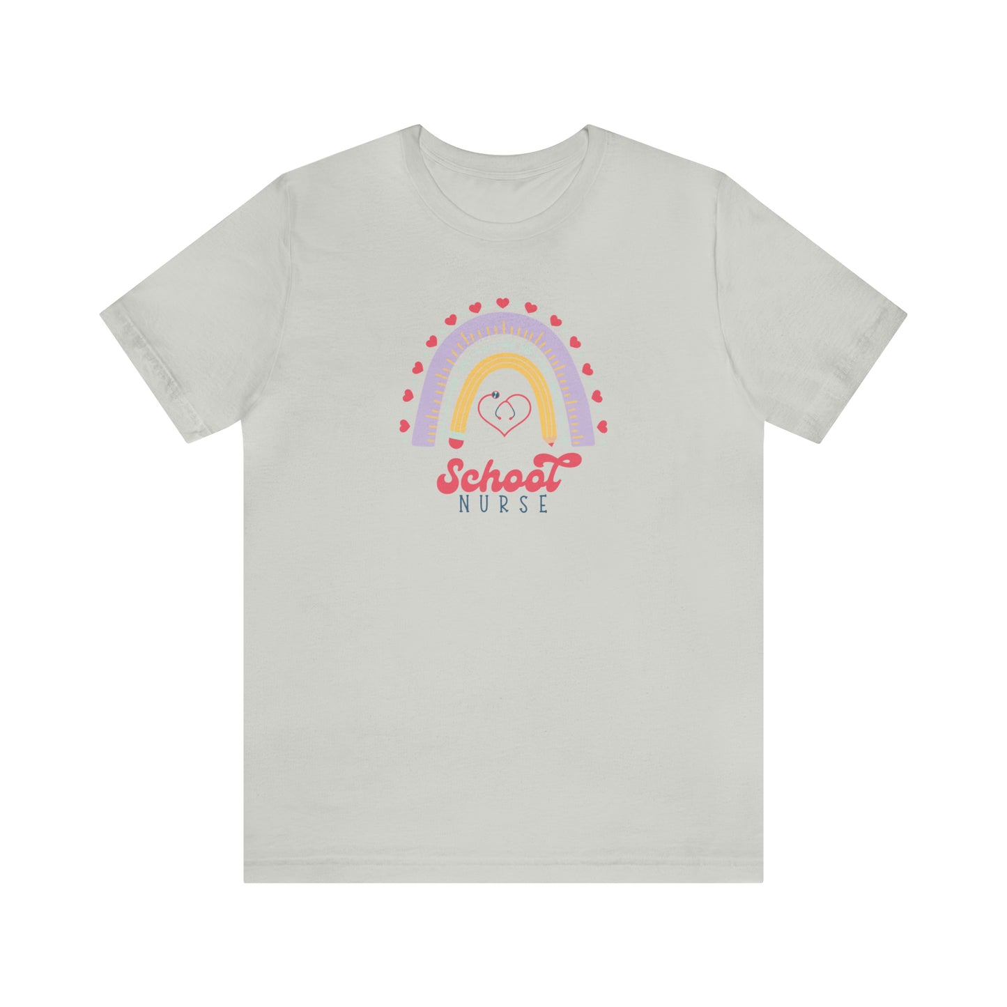 School Nurse Rainbow Tee