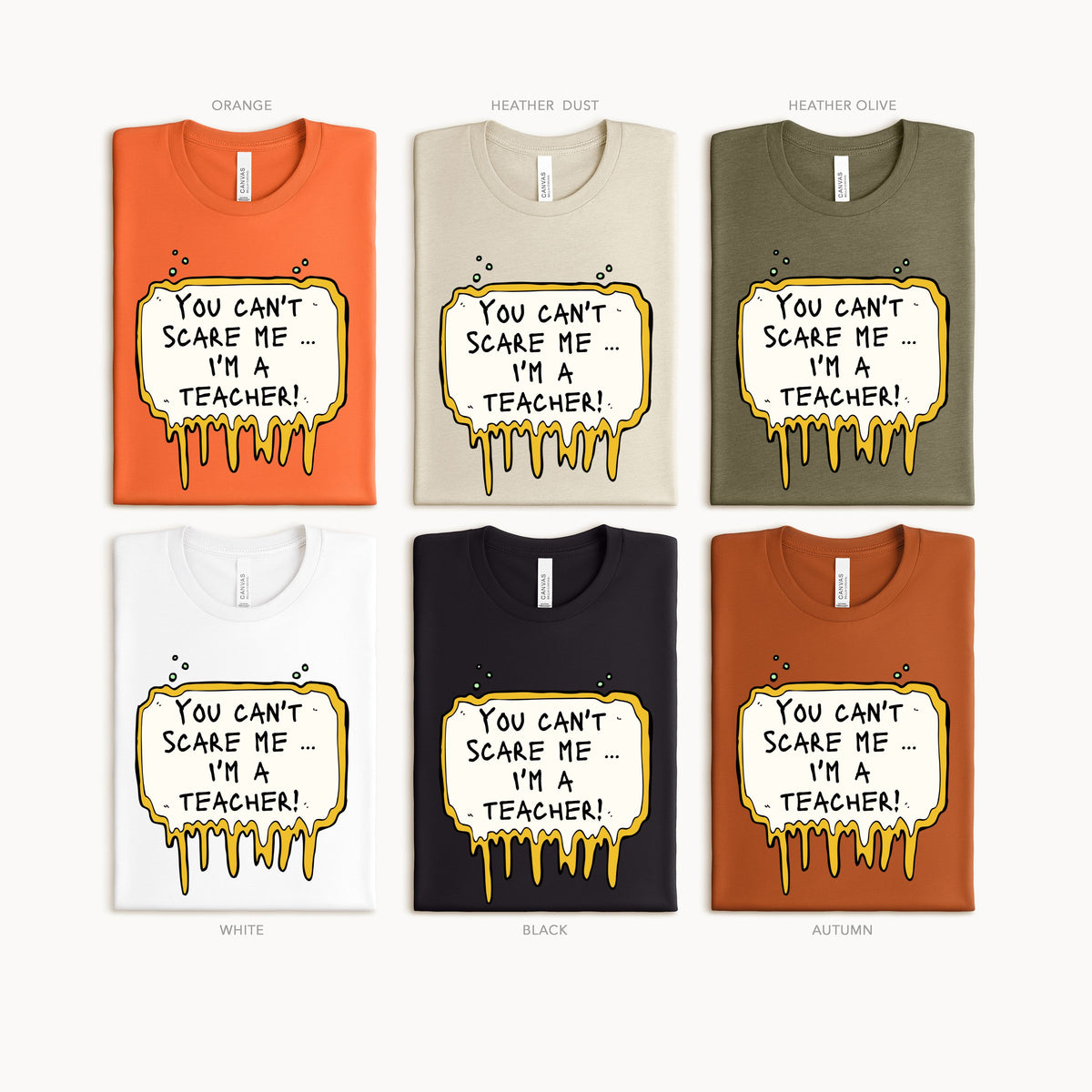 Halloween You Can't Scare Me I'm a Teacher Adult/Youth Light Weight Shirt