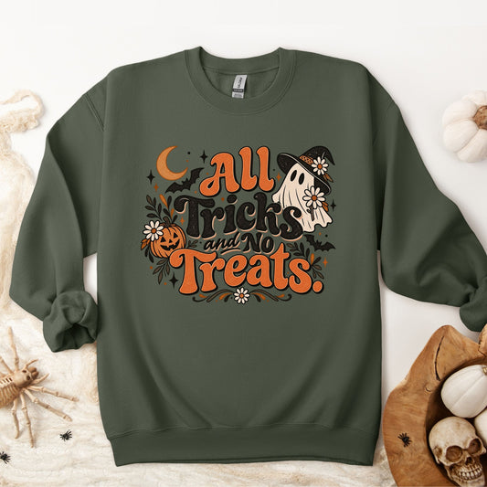 Halloween All Tricks No treats Pullover Sweatshirt