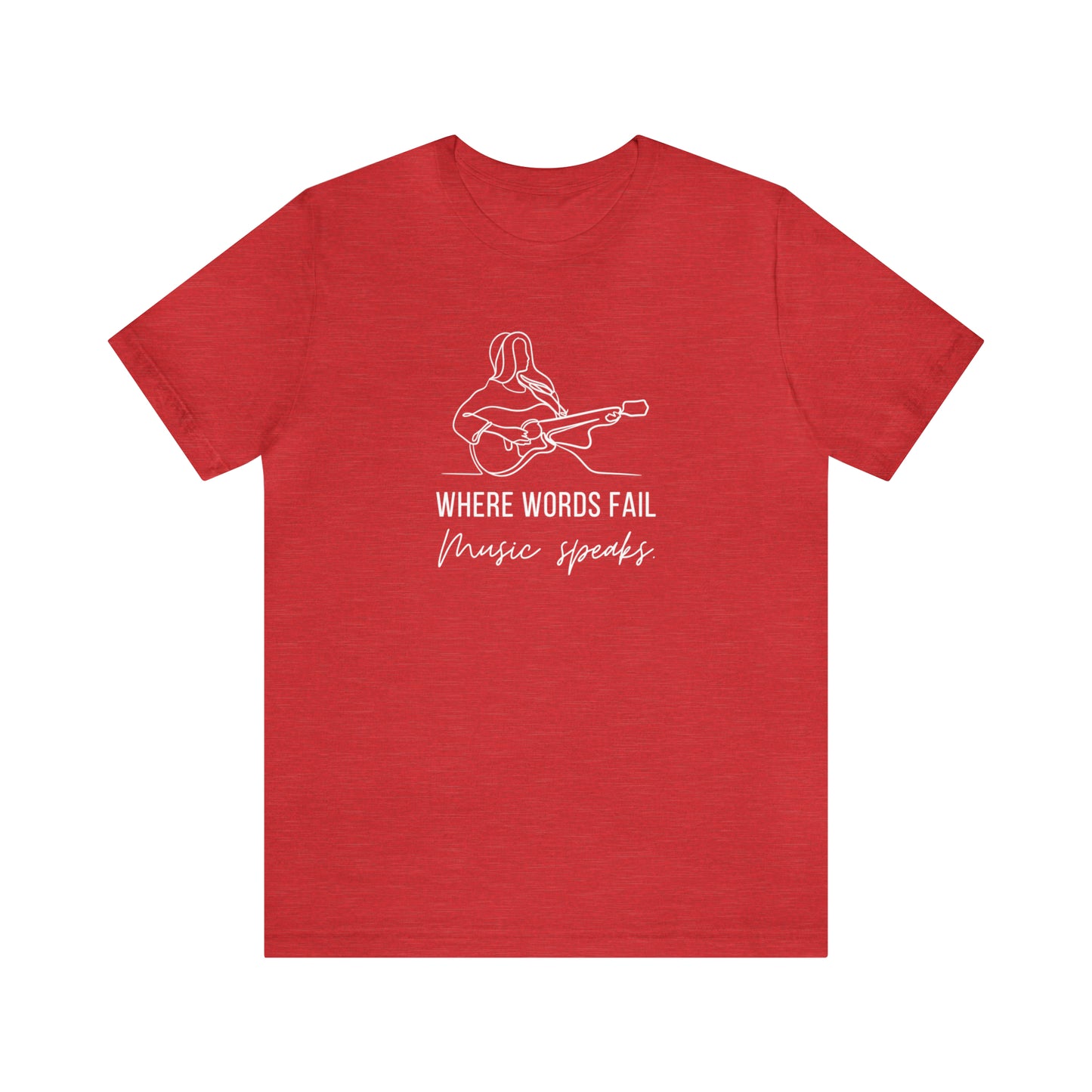 Music Speaks Guitar Female Tee Dark Colors