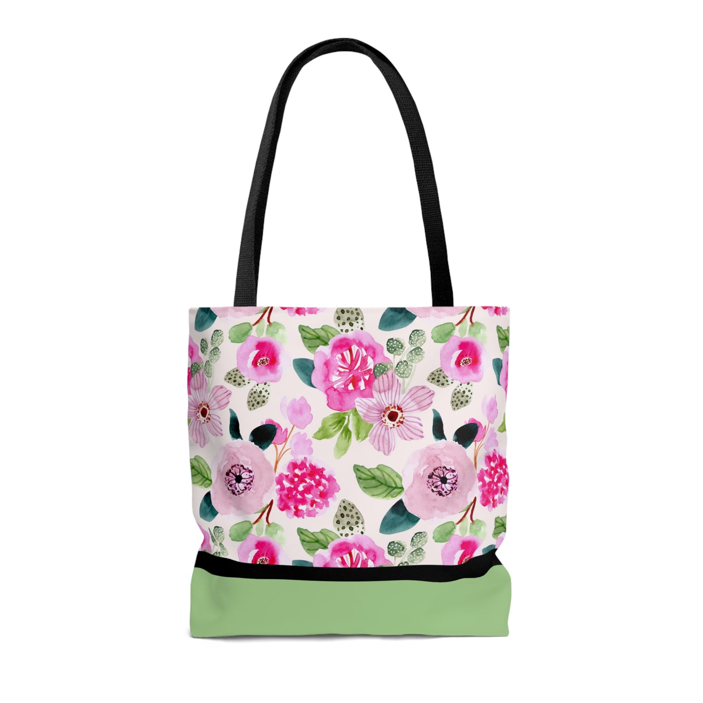 LDS Christian Scripture Church Baptism Kids Tote Bag Floral Pink Green