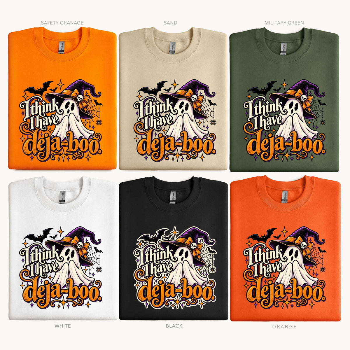 Halloween De-ja-Boo Vintage Pullover Sweatshirt