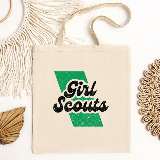 Distressed Girl Scout Sash Eco Blend Canvas Tote Bag
