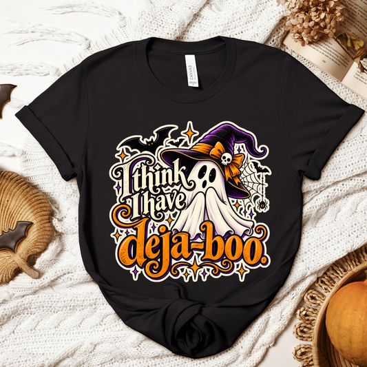 Halloween De-ja boo Vintage Adult/Youth Light Weight Shirt