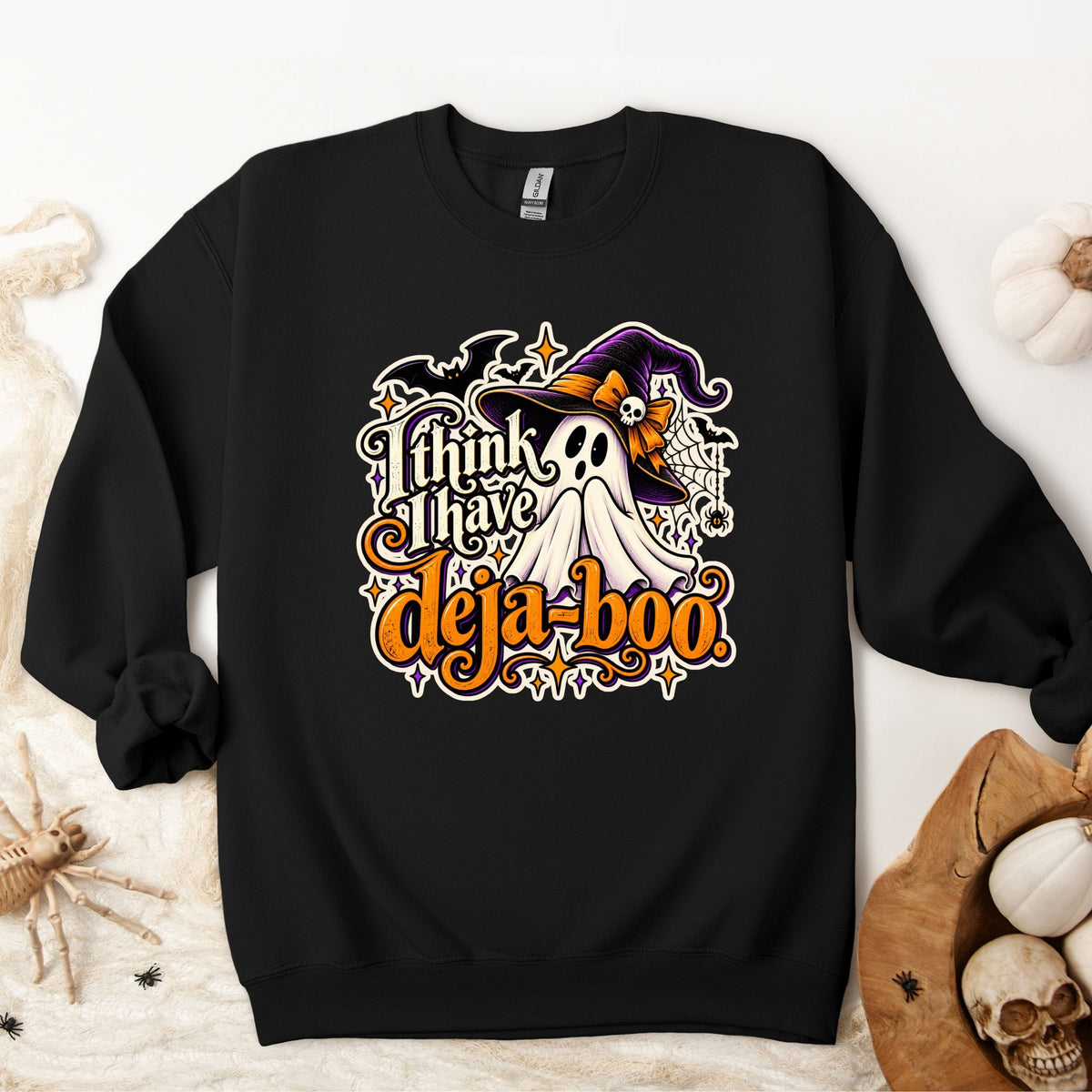 Halloween De-ja-Boo Vintage Pullover Sweatshirt