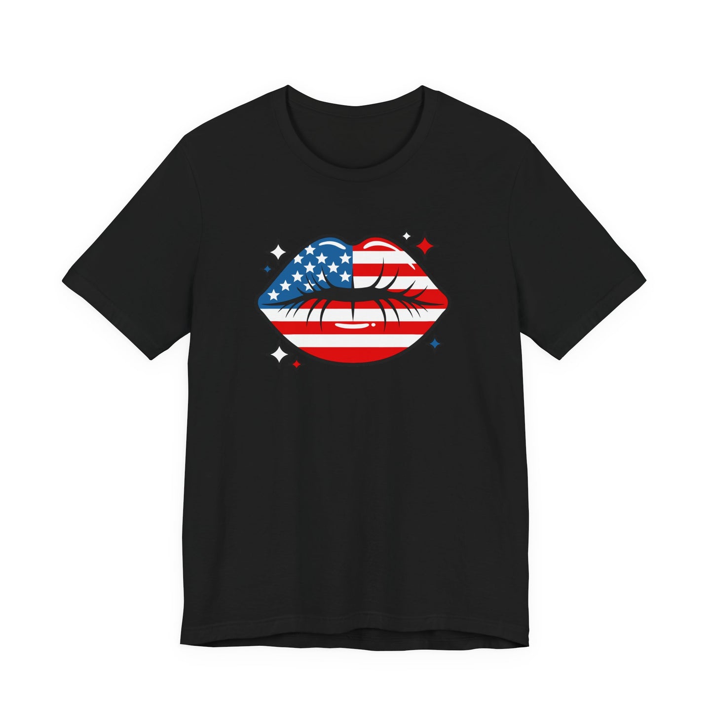 Patriotic American Flag Kiss T-Shirt