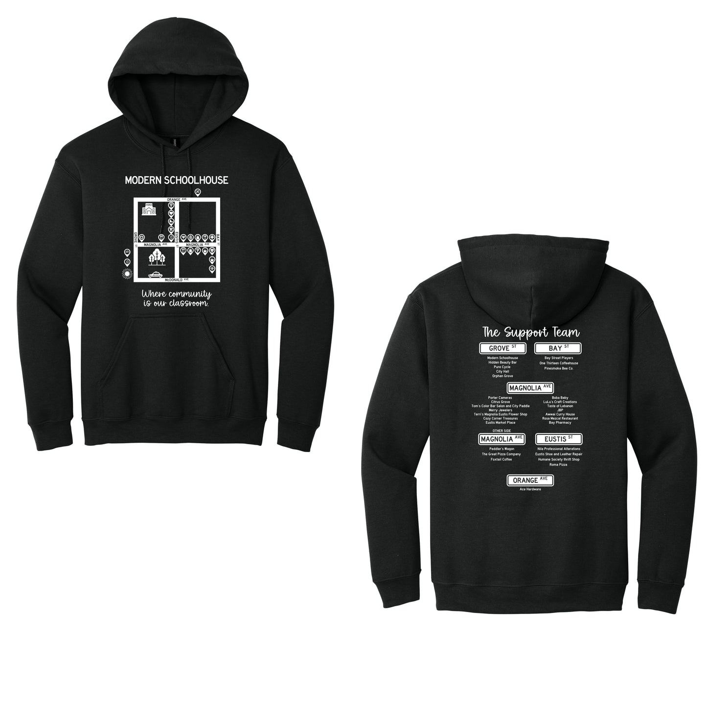 Modern Schoolhouse 2026 Community Support Adult Hoodie