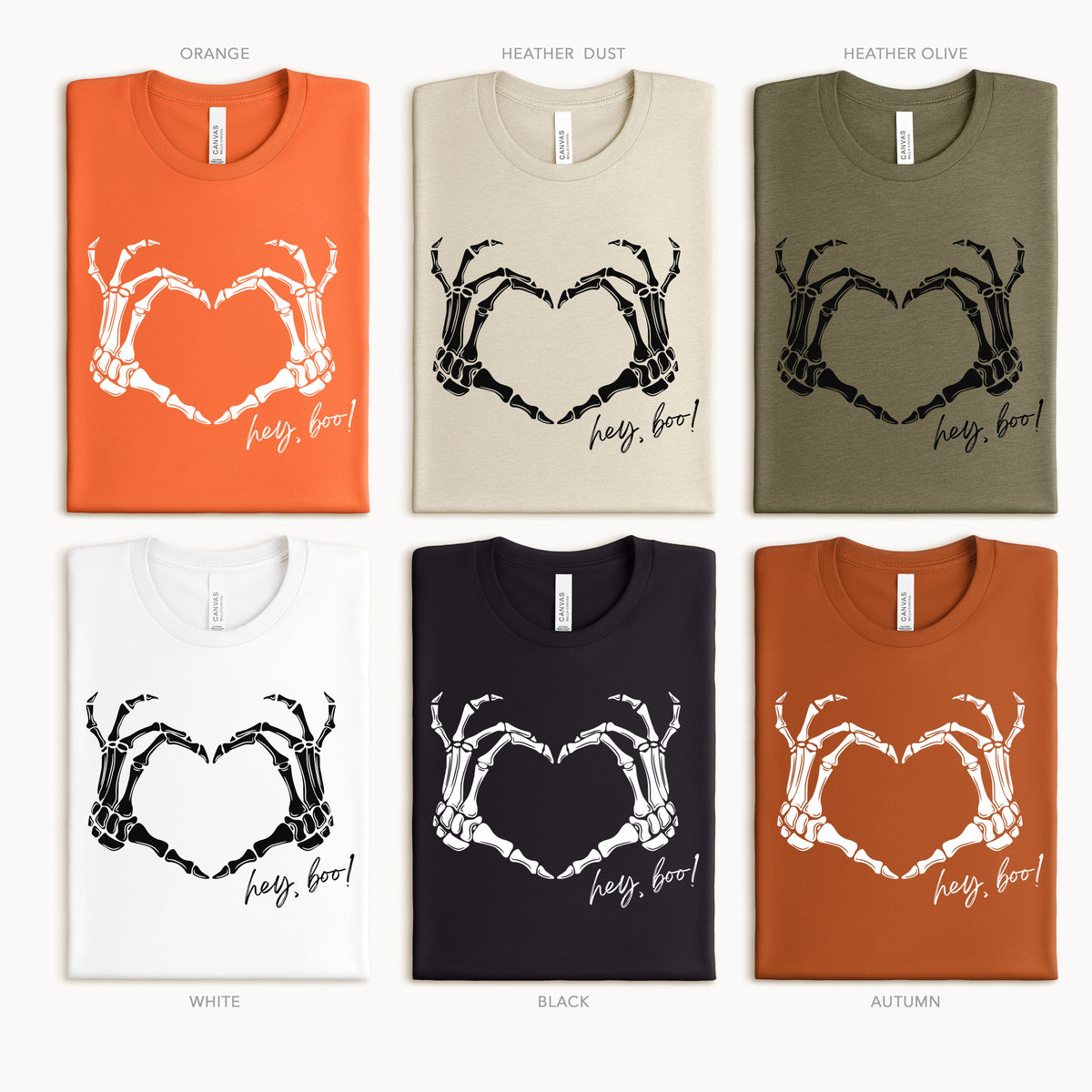 Halloween Hey Boo Skeleton Adult/Youth Light Weight Shirt