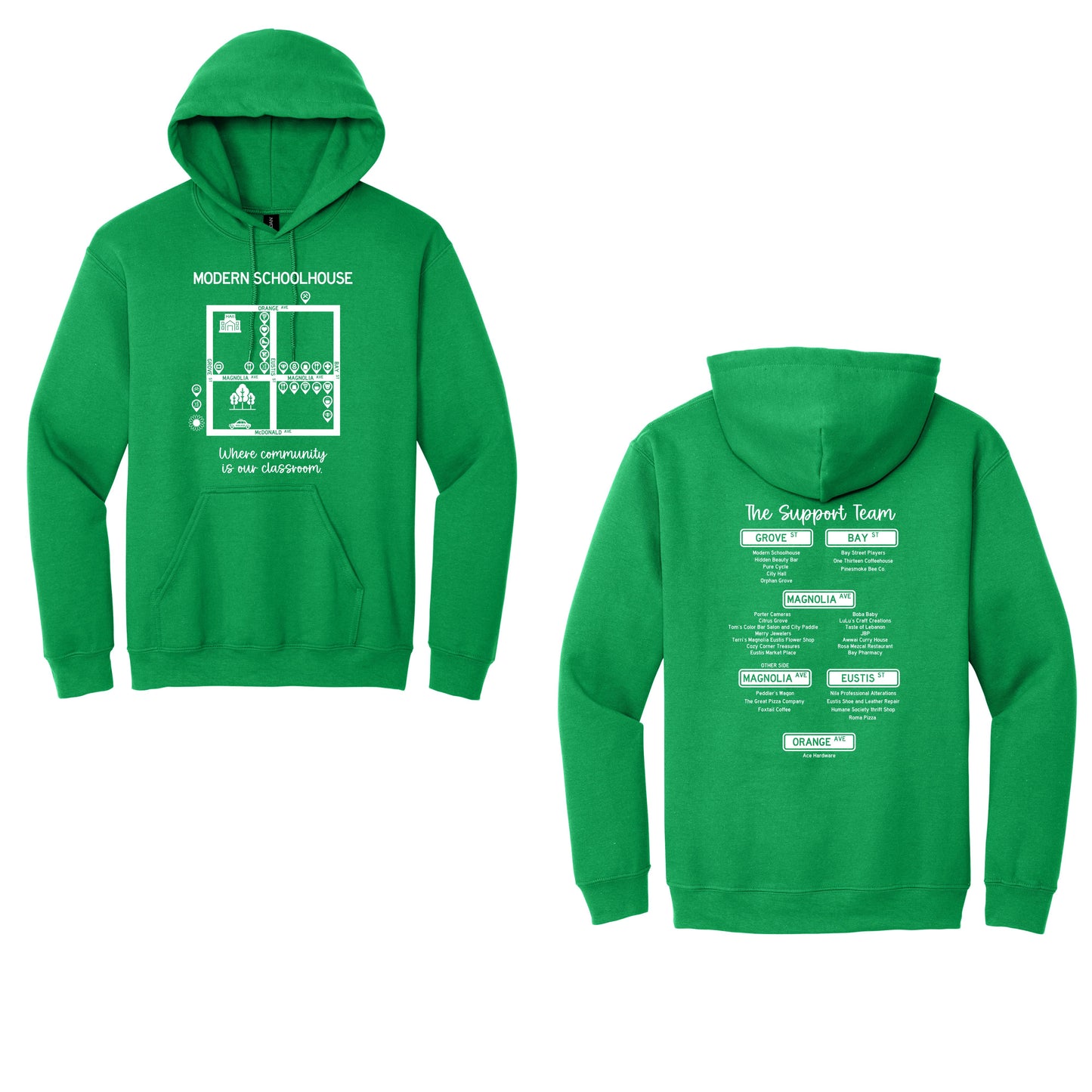 Modern Schoolhouse 2026 Community Support Adult Hoodie