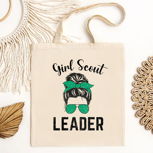 Distressed Girl Scout Leader Eco Blend Canvas Tote Bag