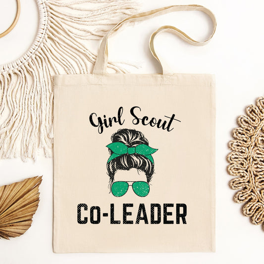 Distressed Girl Scout Co Leader Eco Blend Canvas Tote Bag