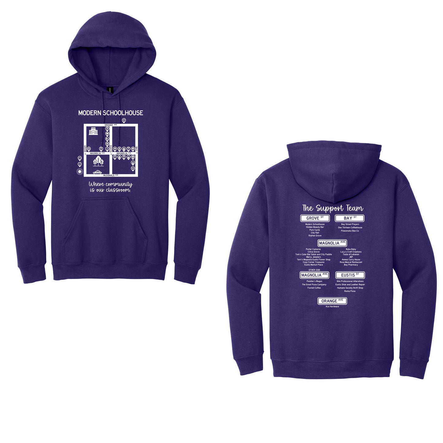 Modern Schoolhouse 2026 Community Support Adult Hoodie