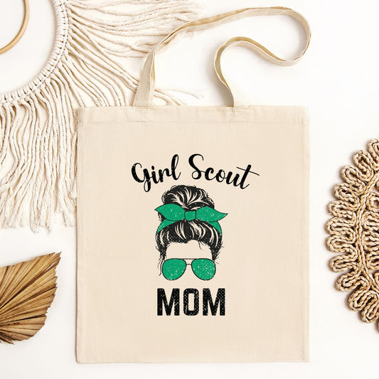 Distressed Girl Scout Mom Eco Blend Canvas Tote Bag