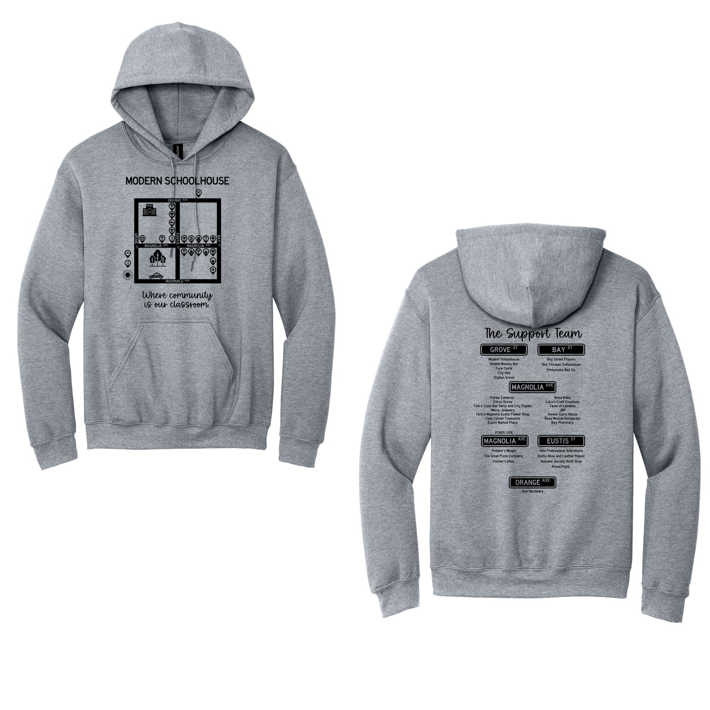 Modern Schoolhouse 2026 Community Support Adult Hoodie