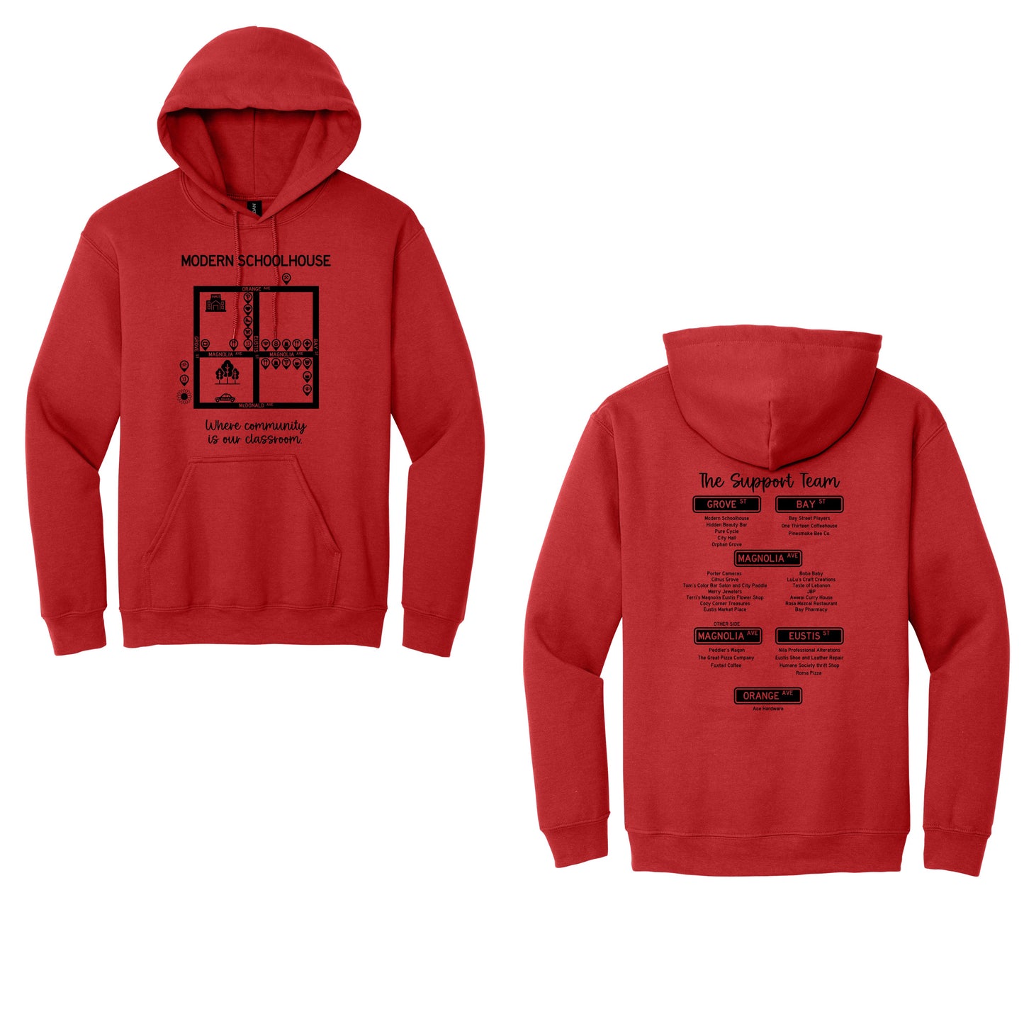 Modern Schoolhouse 2026 Community Support Adult Hoodie