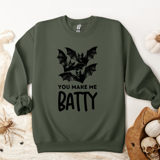 Halloween You Make me Batty Pullover Sweatshirt