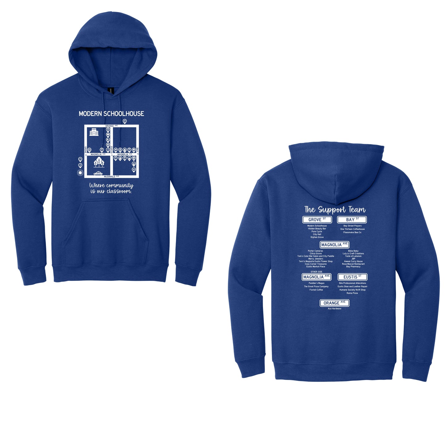 Modern Schoolhouse 2026 Community Support Adult Hoodie