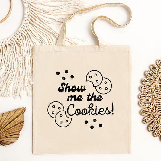 Distressed Show Me the Cookies Girl Scout Eco Blend Canvas Tote Bag