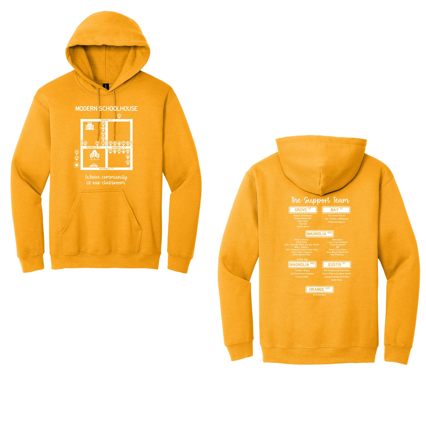 Modern Schoolhouse 2026 Community Support Adult Hoodie