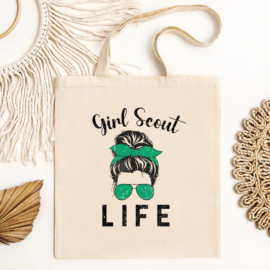 Distressed Girl Scout Life Eco Blend Canvas Tote Bag