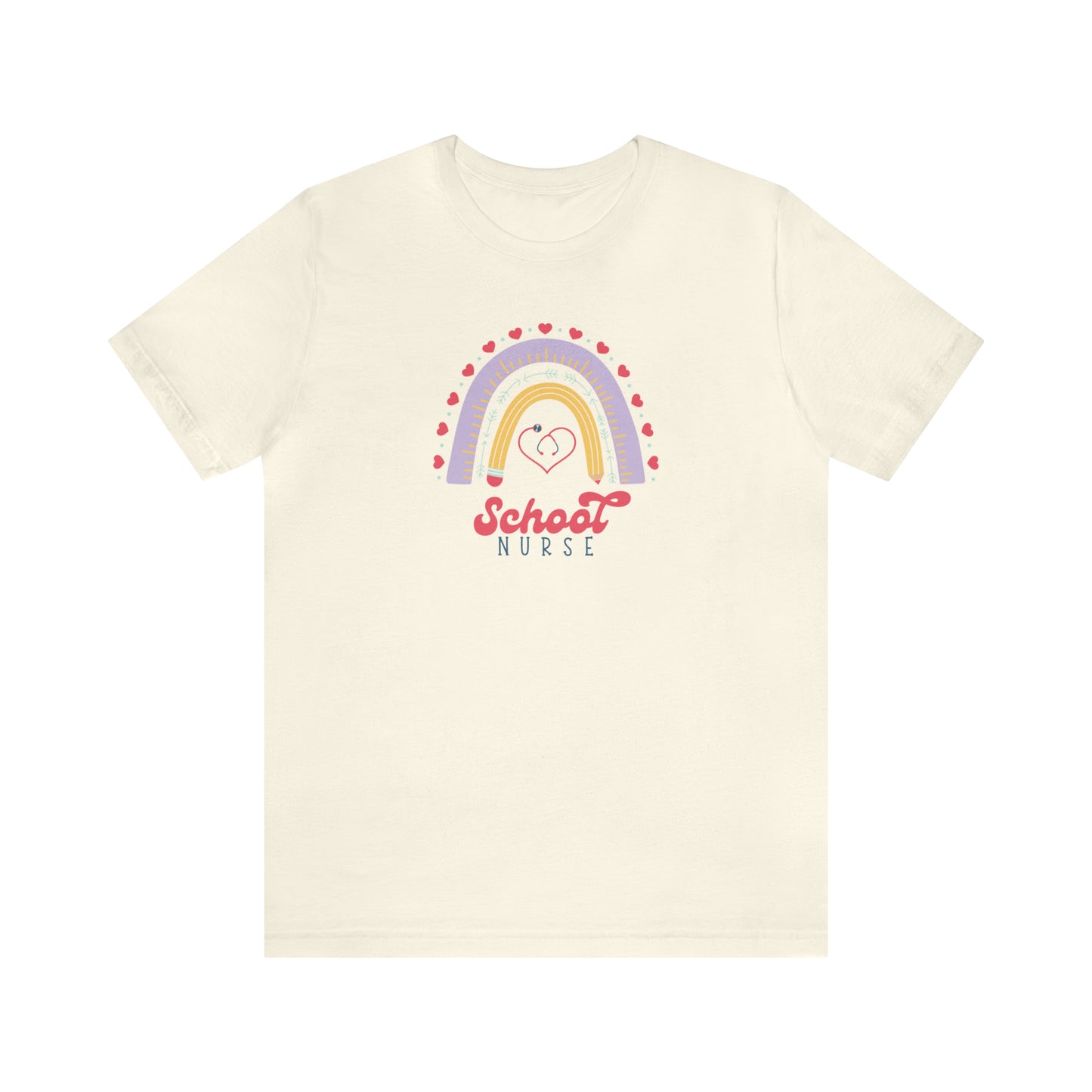 School Nurse Rainbow Tee