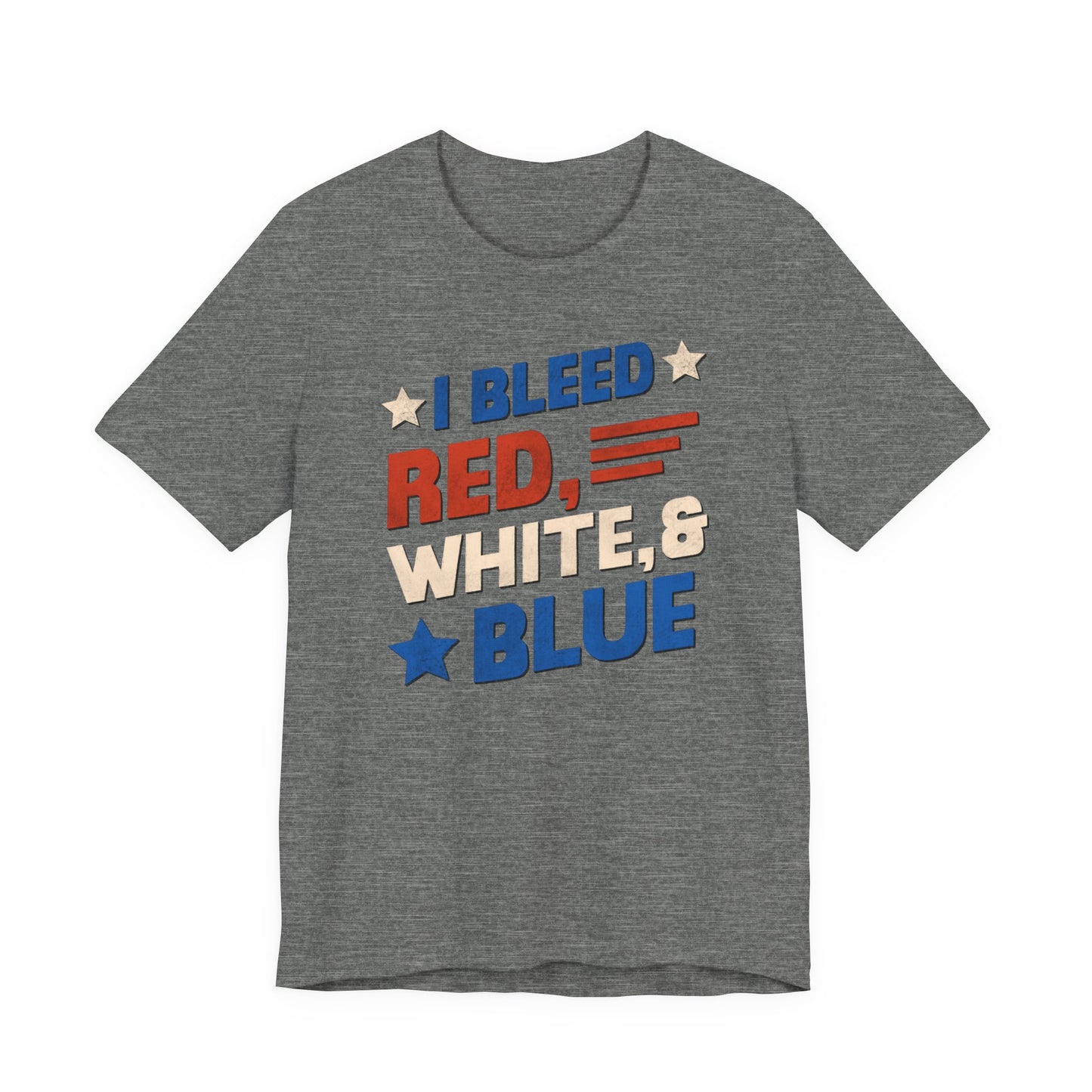 Patriotic "I Bleed Red White and Blue" T-Shirt