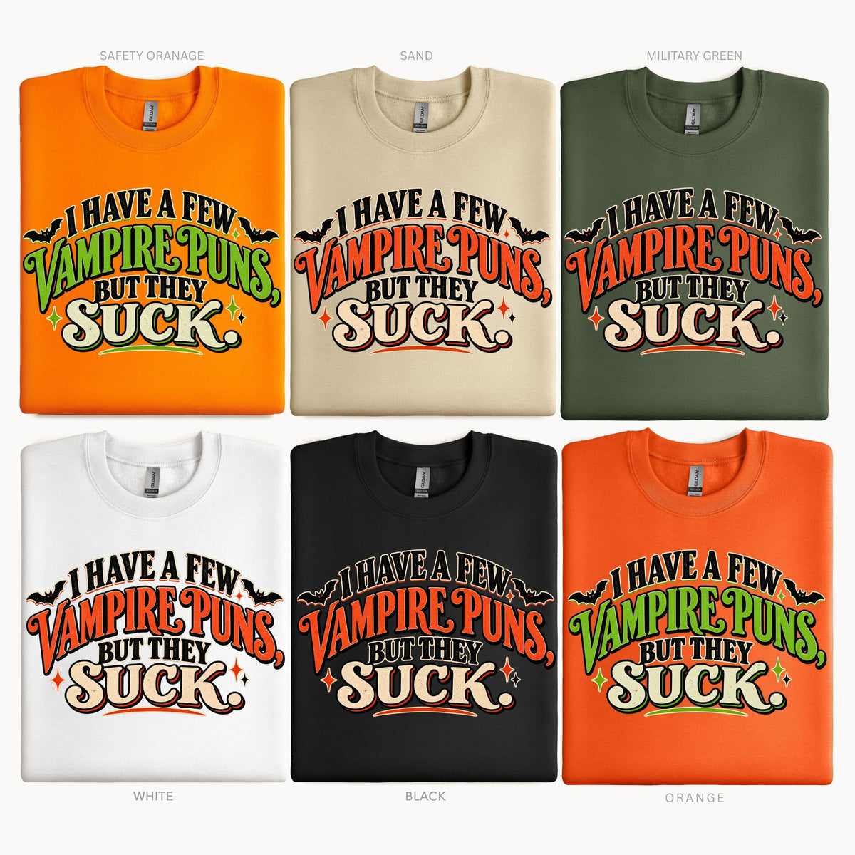 Halloween Vampire Puns Pullover Sweatshirt