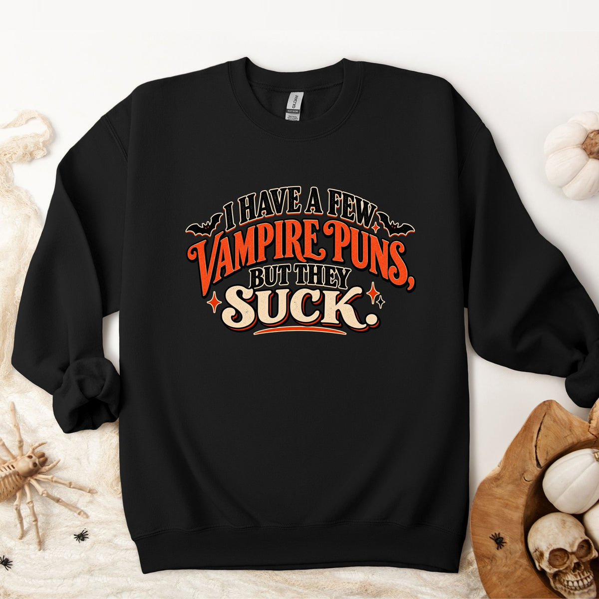 Halloween Vampire Puns Pullover Sweatshirt