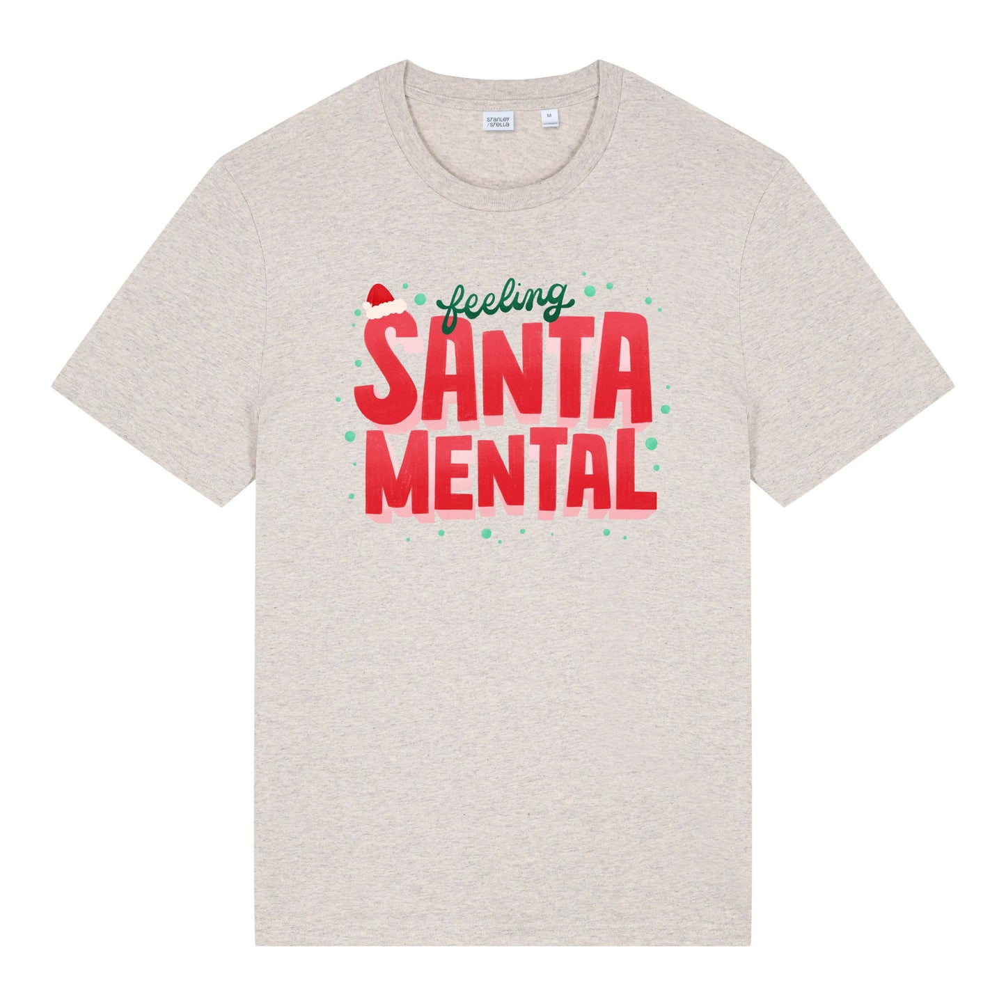 Christmas Unisex Santa-mental Midweight  Tee