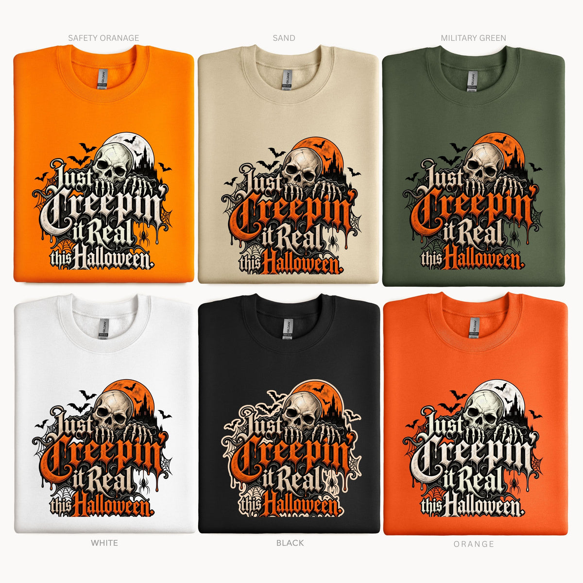 Halloween Just Creepin' it Real Gothic Pullover Sweatshirt