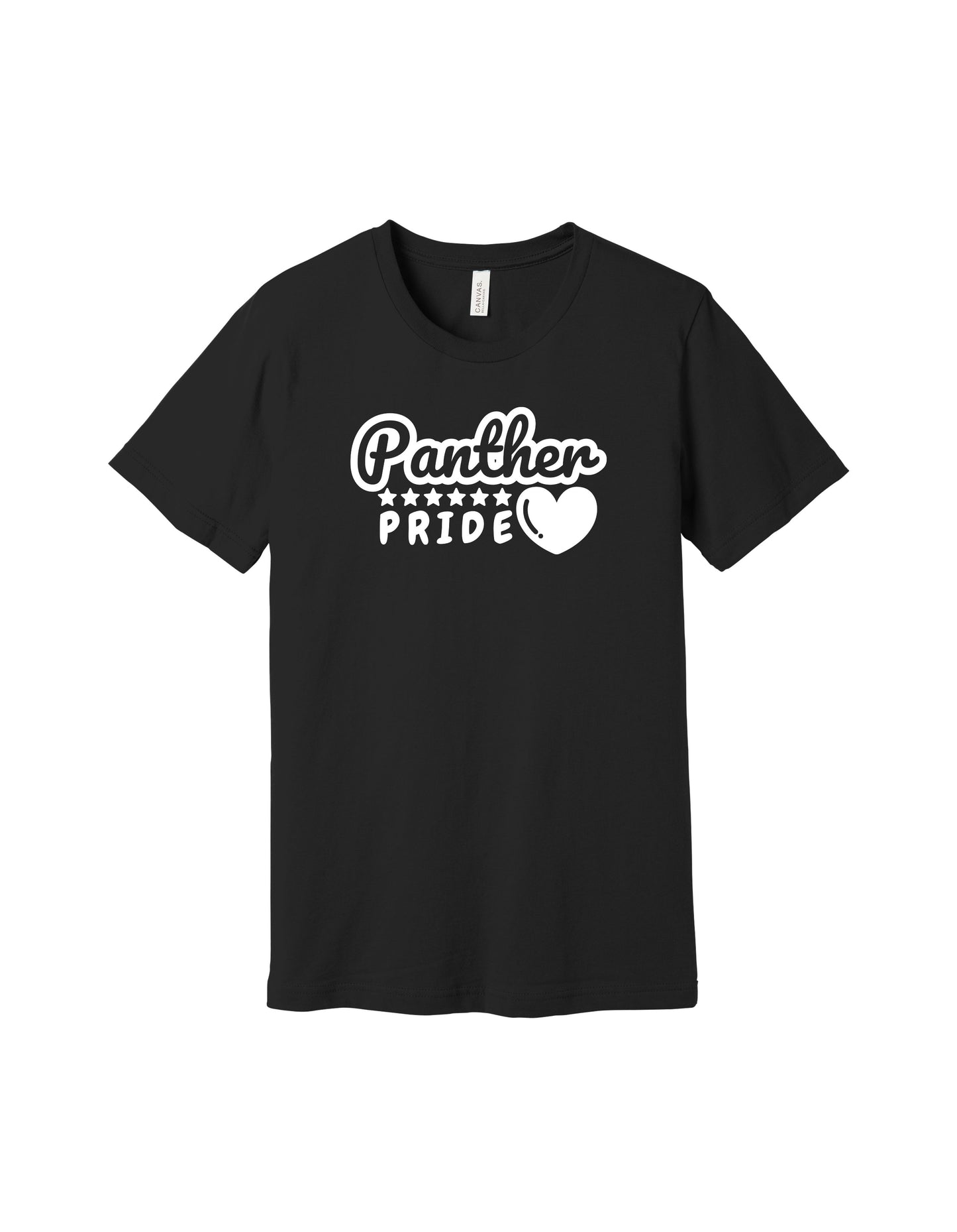 Panther Team School Pride Heart Adult/Youth Tee