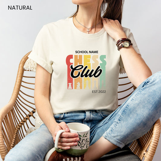 Chess Club Retro Customizable Adult and Youth Tee