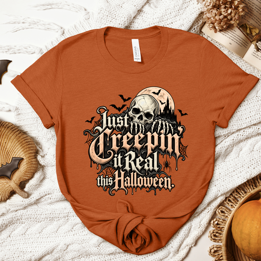 Halloween Just Creepin' it Real Gothic Adult/Youth Light Weight Shirt
