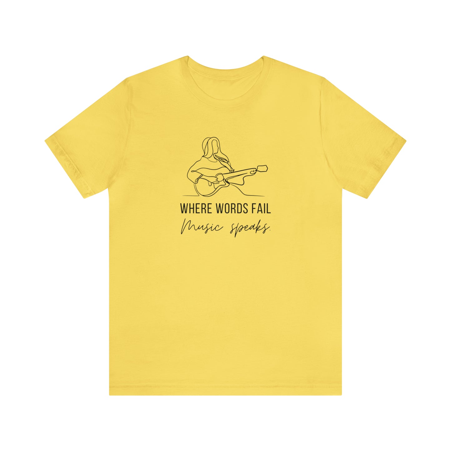 Music Speaks Guitar Female Tee Light Colors