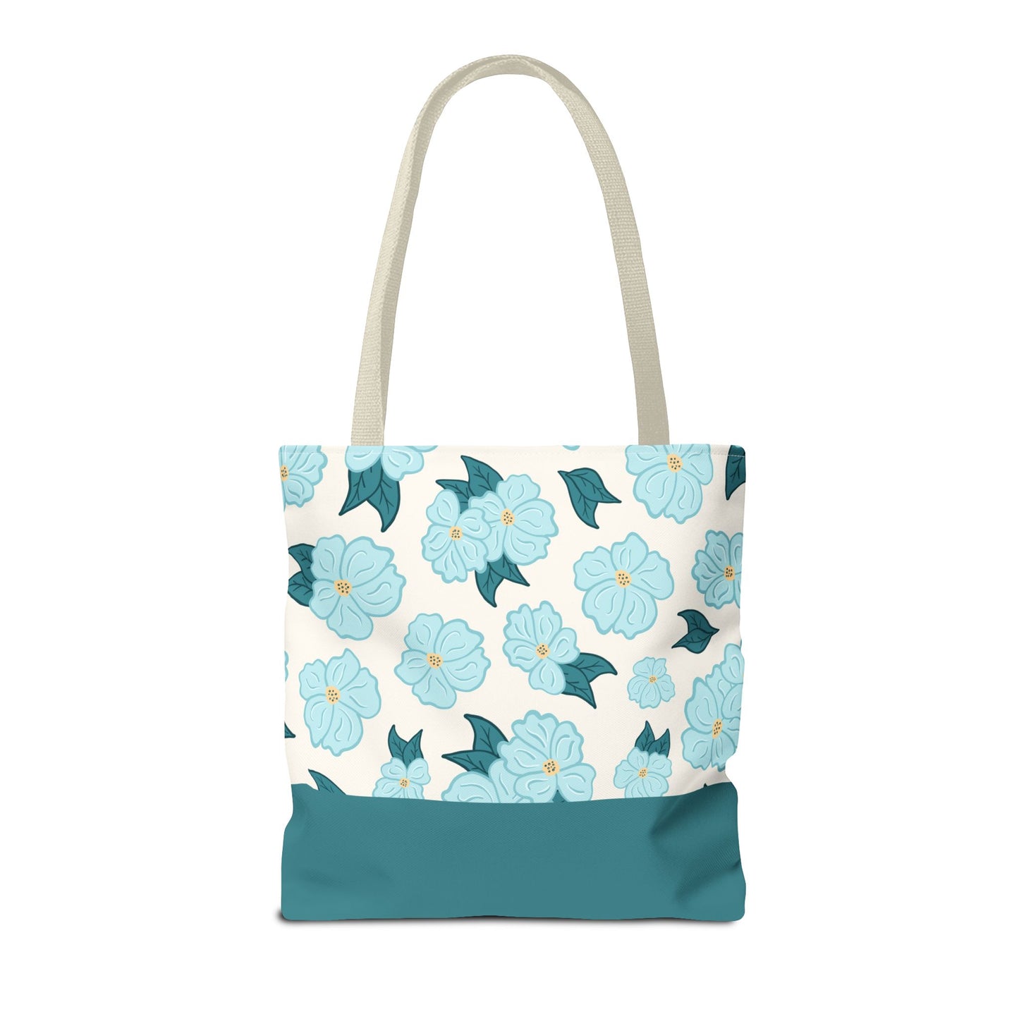 Faith Floral  Retro Tote Bag — “I Believe in Christ” LDS CHurch Scripture Tote