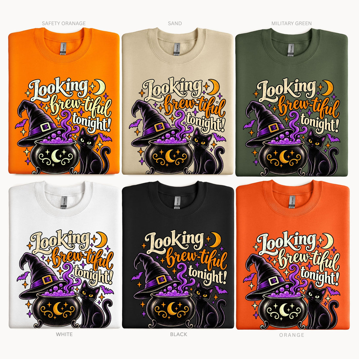 Halloween Looking Brew-tiful Tonight Pullover Sweatshirt