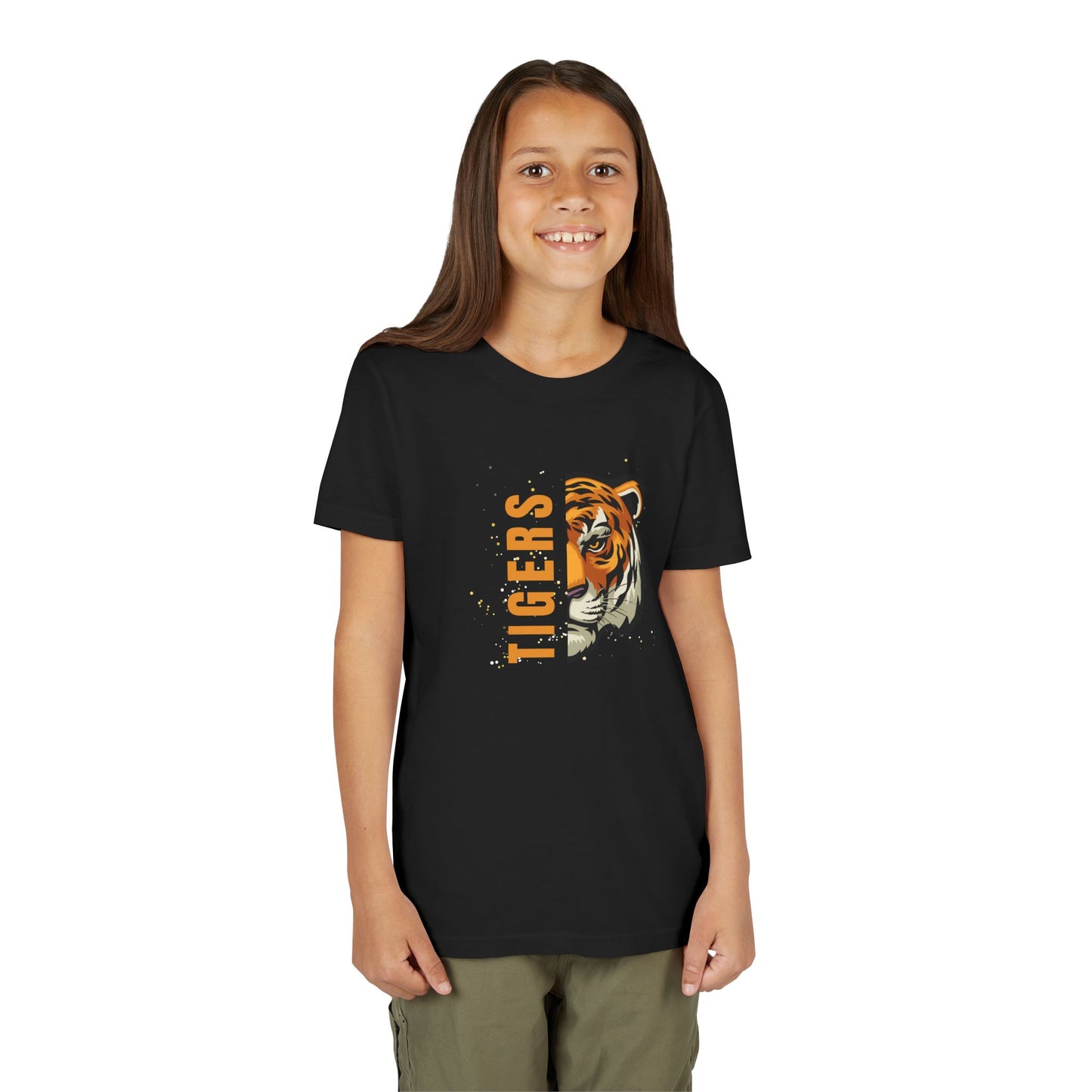 Youth Short Sleeve T-Shirt - Team School Mascots Tigers Print
