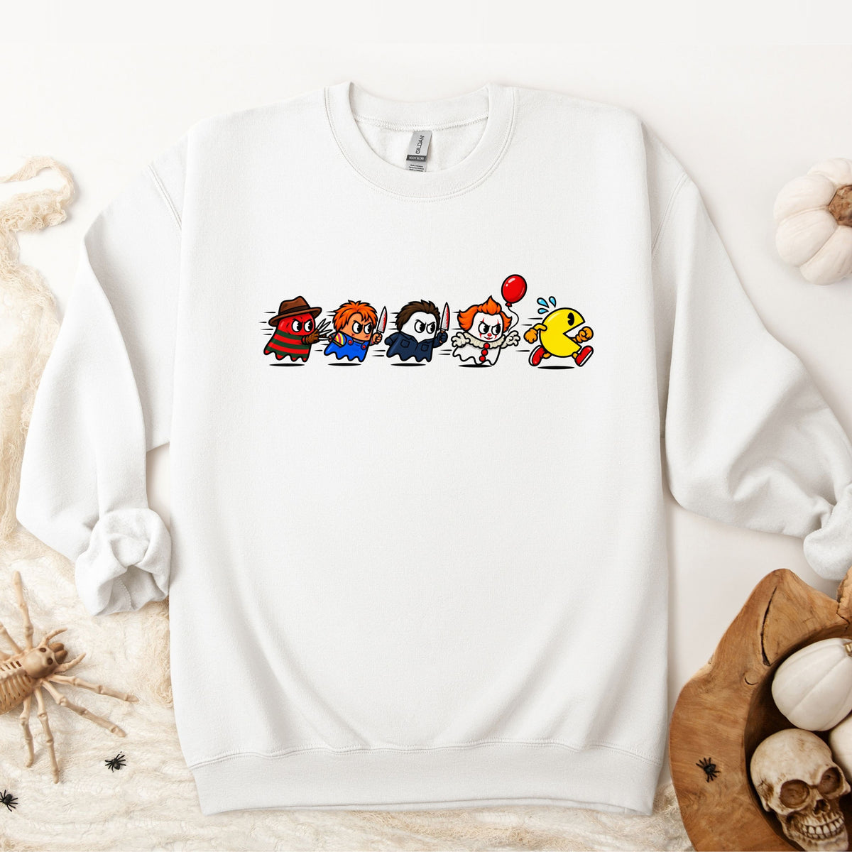 Halloween Villain Ghost PACMAN Pullover Sweatshirt