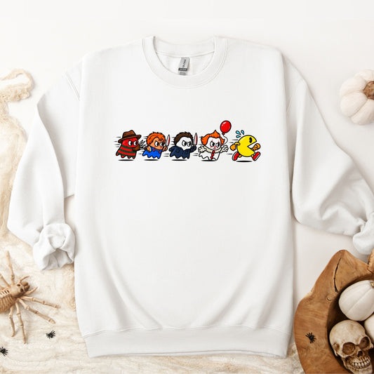 Halloween Villain Ghost PACMAN Pullover Sweatshirt